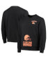 Фото #2 товара Men's Black Cleveland Browns Pocket Pullover Sweater