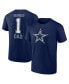 Фото #1 товара Men's Navy Big and Tall Dallas Cowboys 1 Dad T-Shirt