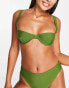 4th & Reckless aimi underwired bikini top in khaki