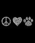 Фото #3 товара Women's Peace Love Cats Word Art T-shirt