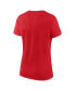 ფოტო #2 პროდუქტის Women's Red Los Angeles Angels Logo T-shirt
