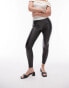 Фото #1 товара Topshop Hourglass faux leather legging in black