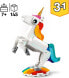 Фото #2 товара LEGO 31140 Creator 3-in-1 Magic Unicorn Toy, Seahorse, Peacock, Rainbow Unicorn Animal Figures, Gift for Girls and Boys, Buildable Toy