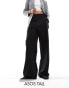 ASOS DESIGN Tall wide leg tailored dad trousers in black