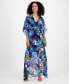 ფოტო #1 პროდუქტის Women's Floral-Print Kaftan Dress, Created for Macy's