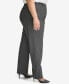 ფოტო #3 პროდუქტის Plus Size Pinstriped Straight-Leg Pants