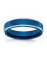 ფოტო #1 პროდუქტის Stainless Steel Polished Blue IP-plated 5mm Band Ring