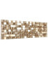 Фото #2 товара 'Textured 2' Metallic Handed Painted Rugged Wooden Blocks Wall Sculpture - 72" x 22"