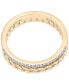 ფოტო #3 პროდუქტის Diamond Chain Link Double Row Ring (1/10 ct. t.w.) in Gold Vermeil, Created for Macy's