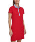Фото #2 товара Women's Chambray-Collar Short Polo Dress