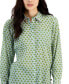 ფოტო #3 პროდუქტის Women's Printed Long-Sleeve Cotton Shirt