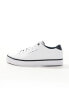 Tommy Hilfiger vulcanised leather trainers in white