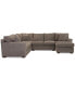 CLOSEOUT! Loranna 3-Pc. Fabric Sectional with Chaise, Created for Macy's