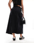 Фото #4 товара COLLUSION wrap midi skirt in black