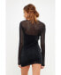 Фото #3 товара Women's Sparkly Mini Dress with Cut out Detail