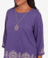 Charm School Women's Embroidered Medallion Top With Necklace