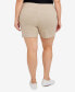 ფოტო #2 პროდუქტის Plus Size Essentials Solid Color Tech Stretch Shorts with Elastic Waistband