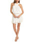 Фото #1 товара Krisa Wrap Front Halter Mini Dress Women's White Xs