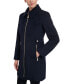 ფოტო #3 პროდუქტის Women's Wool Blend Zip-Front Coat