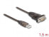 Delock 62645 - Black - 1.5 m - USB Type-A - DB-9 - Male - Male