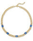 ფოტო #1 პროდუქტის Crystal Station Chain Link Collar Necklace, 16" + 2" extender, Created for Macy's