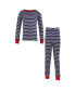 Navy Stripe Red