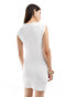 Фото #3 товара ASOS DESIGN crew neck tank mini dress in white