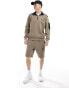 BOSS Green zip up sweatshirt in beige