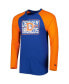 Men's Royal Denver Broncos Throwback Raglan Long Sleeve T-shirt
