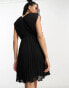 Mango plisse mini dress in black