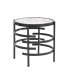 Фото #1 товара Elegant Dark Gray Sintered Stone End Table- 20.67"W x 20.67"D x 21.65"H