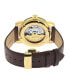 ფოტო #3 პროდუქტის Men's Madison Swiss Automatic Brown Leather Strap Watch 39mm