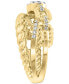 Фото #4 товара EFFY® Diamond Baguette & Round Open Crossover Ring (1/2 ct. t.w.) in 14k Gold