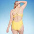 Фото #4 товара Women's V-Neck One Piece Swimsuit - Shade & Shore Yellow XL