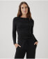 ფოტო #1 პროდუქტის Women's Organic Cotton Cool Stretch Fitted Long Sleeve Tee