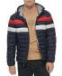 Фото #4 товара Men's Quilted Color Blocked Hooded Puffer Jacket