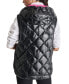 Women's Quilted Curved Hem Puffer Vest with Pop Mesh Lining