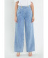 Фото #1 товара Women's High-Waisted Button Detail Jeans