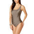 Фото #1 товара Calvin Klein Womens Starburst One-Piece Swimsuit Bronze Size 6