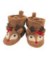 Baby Girls Cozy Fleece Booties Reindeer