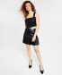Фото #3 товара Women's Faux-Leather Pleated Mini Skirt, Created for Macy's