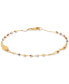 ფოტო #3 პროდუქტის Tricolor Rosary Bracelet in 10K Gold, White Gold, & Rose Gold