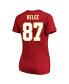 ფოტო #3 პროდუქტის Women's Travis Kelce Red Kansas City Chiefs Super Bowl LVIII Plus Size Name and Number V-Neck T-shirt