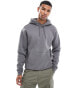 Hollister icon logo relaxed fit hoodie in mid grey