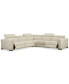 Фото #1 товара Nevio 5-pc Leather "L" Sectional with 3 Power Recliners, Created for Macy's