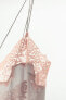 Фото #12 товара Платье в бельевом стиле с кружевной отделкой ZARA
