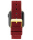 Фото #3 товара Ремешок для часов Anne Klein женский красный текстильный силиконовый совместимый с Apple Watch 42/44/45/Ultra/Ultra 2.