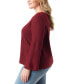 Фото #3 товара Trendy Plus Size Marietta Bell-Sleeve Sweater