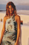 Фото #4 товара Платье из прозрачной ткани с принтом ZARA