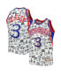 Фото #2 товара Men's Allen Iverson White Philadelphia 76ers 1996-97 Hardwood Classics Doodle Swingman Jersey